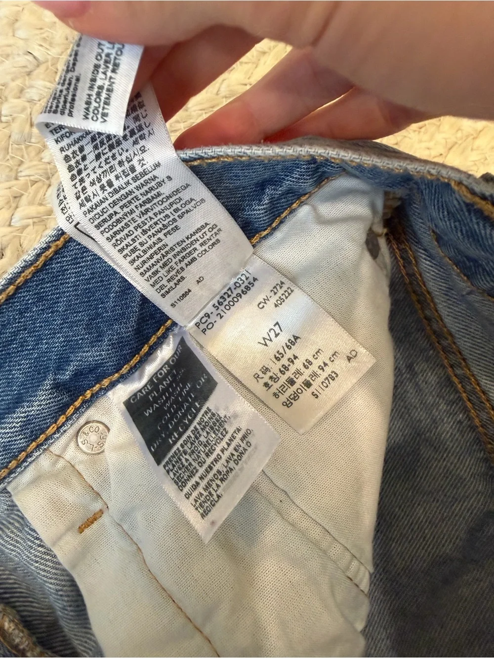Levi's Distressed Blue Denim Cutoff Shorts